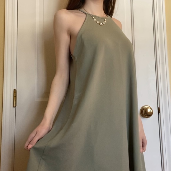 Olive Mini Shift Dress - Picture 2 of 3